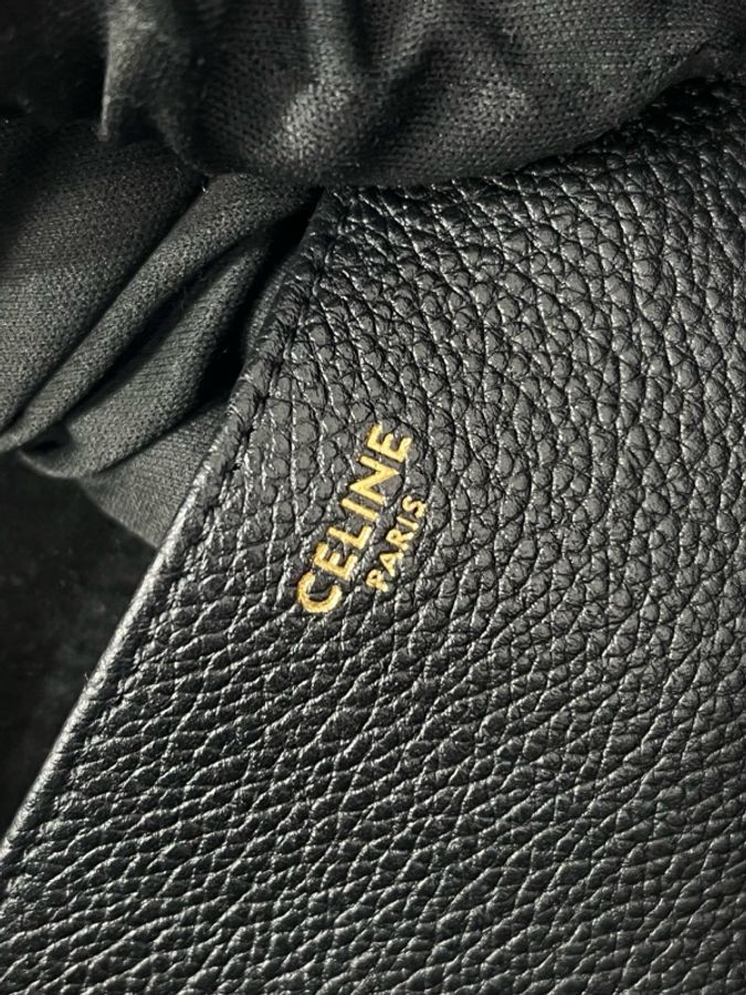 Celine 賽琳 黑色anais粒面牛皮托特包 24編碼 30*29-14