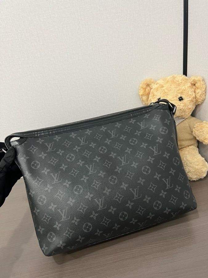 Louis Vuitton 路易威登 黑花大號奧德賽郵差包 底長35-2