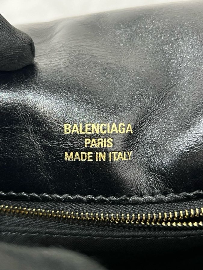 Balenciaga 巴黎世家 黑金Monaco雲朵腋下包 25*18-16