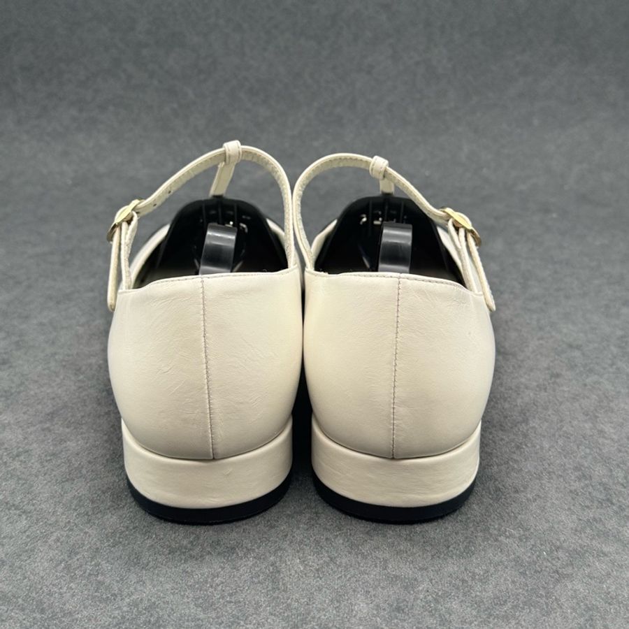 Chanel  香奈兒 23春季 T字瑪麗珍 T-strap Mary Jane白拼黑皮鞋單鞋  37.5已贴底-3