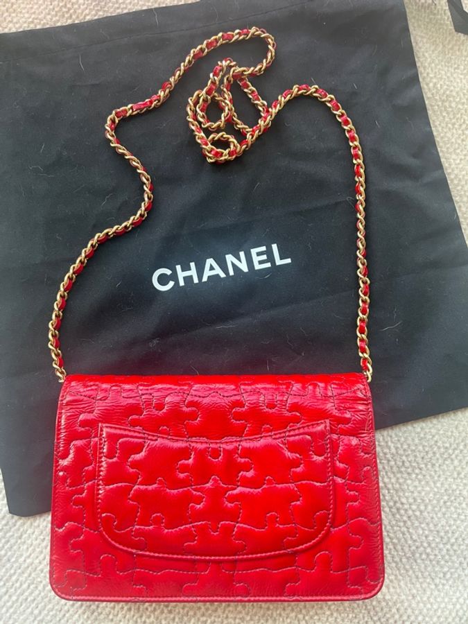 Chanel 香奈兒紅色漆皮WOC-4