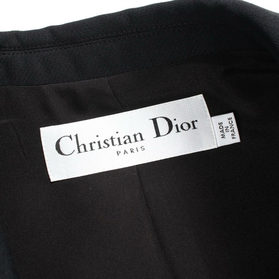 Christian Dior 黑色羊毛真絲長馬甲，二手女款，34碼-2