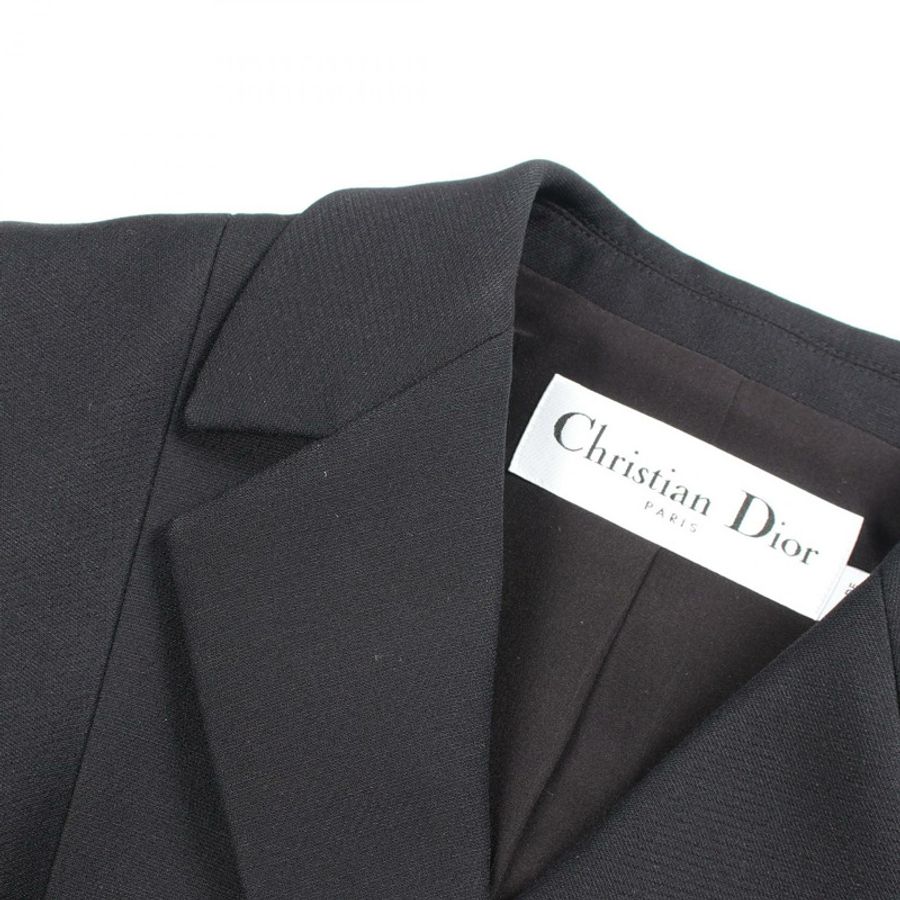 Christian Dior 黑色羊毛真絲長馬甲，二手女款，34碼-4