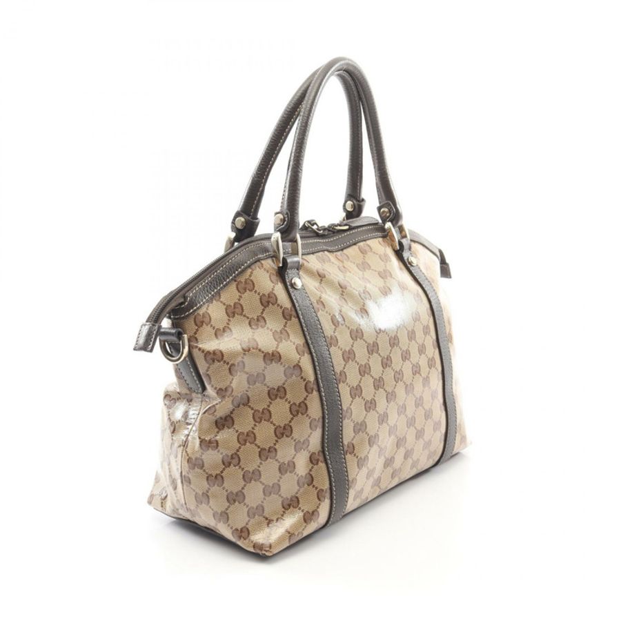 GUCCI 雙G水晶互扣式WAY手提單肩包 341503 帆布皮革-1