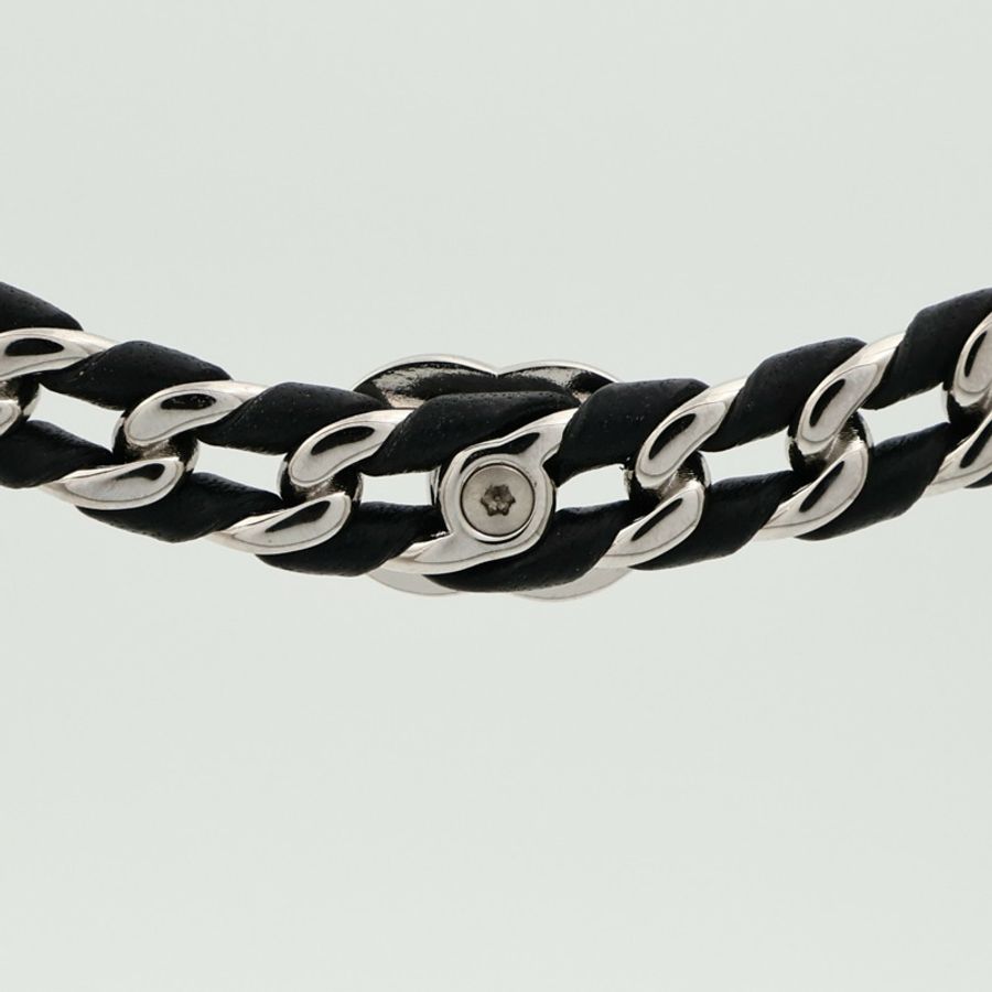 CHANEL 羊皮皮革/金屬Necklace項鍊-4