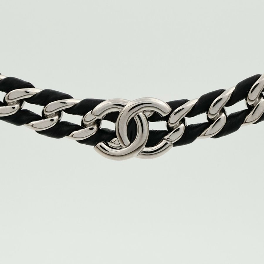 CHANEL 羊皮皮革/金屬Necklace項鍊-5