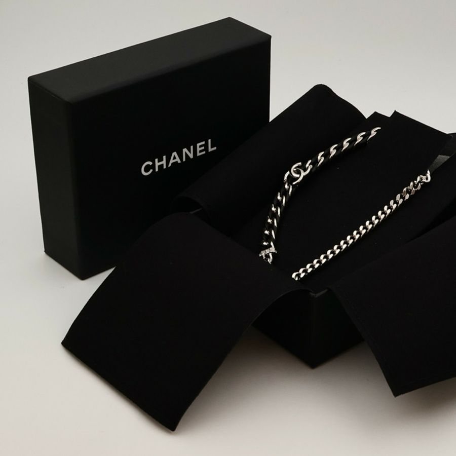 CHANEL 羊皮皮革/金屬Necklace項鍊-12