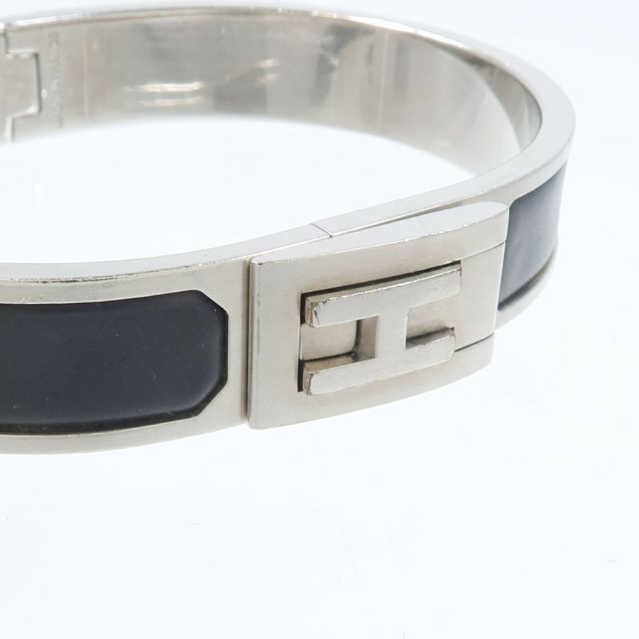 HERMES 琺瑯/金屬Jet Bracelet銀扣手鏈-5
