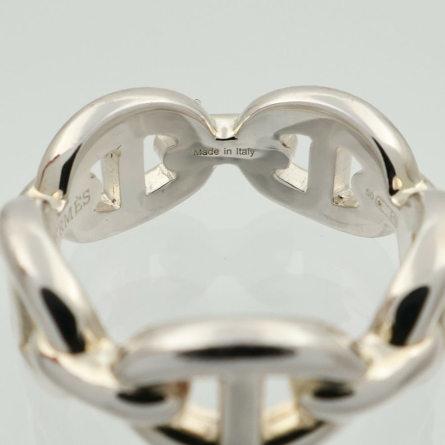 HERMES 925純銀Chaine d'ancre Enchainee Ring戒指-7