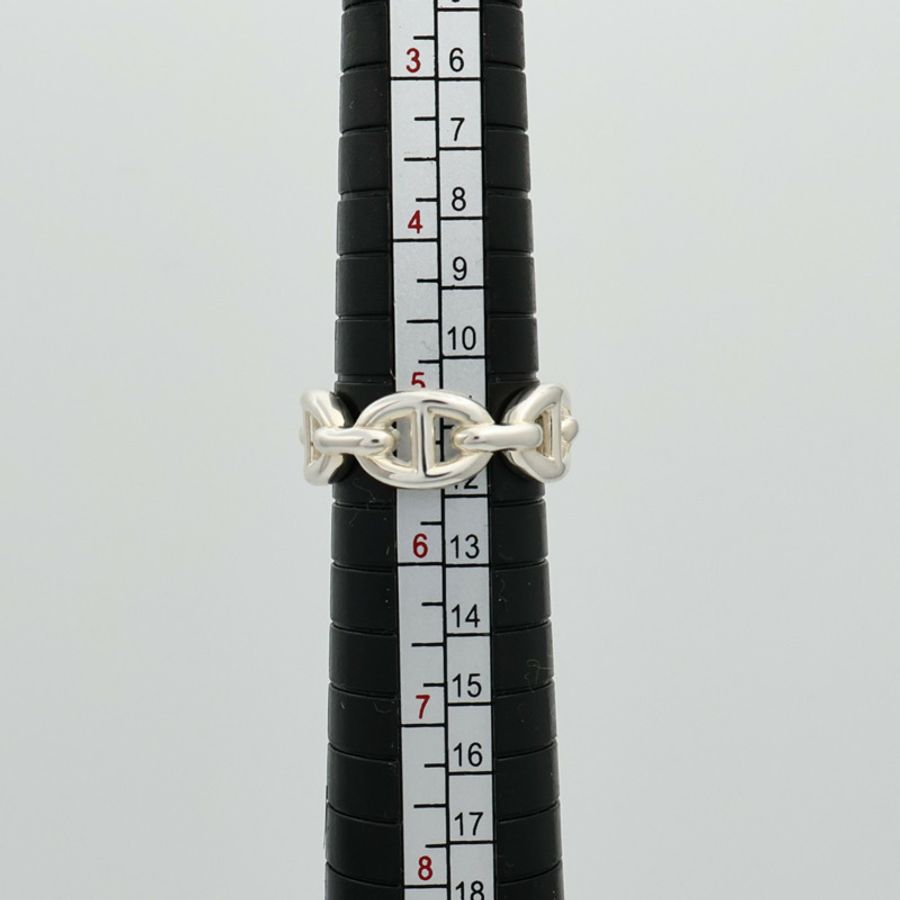 HERMES 925純銀Chaine d'ancre Enchainee Ring戒指-9