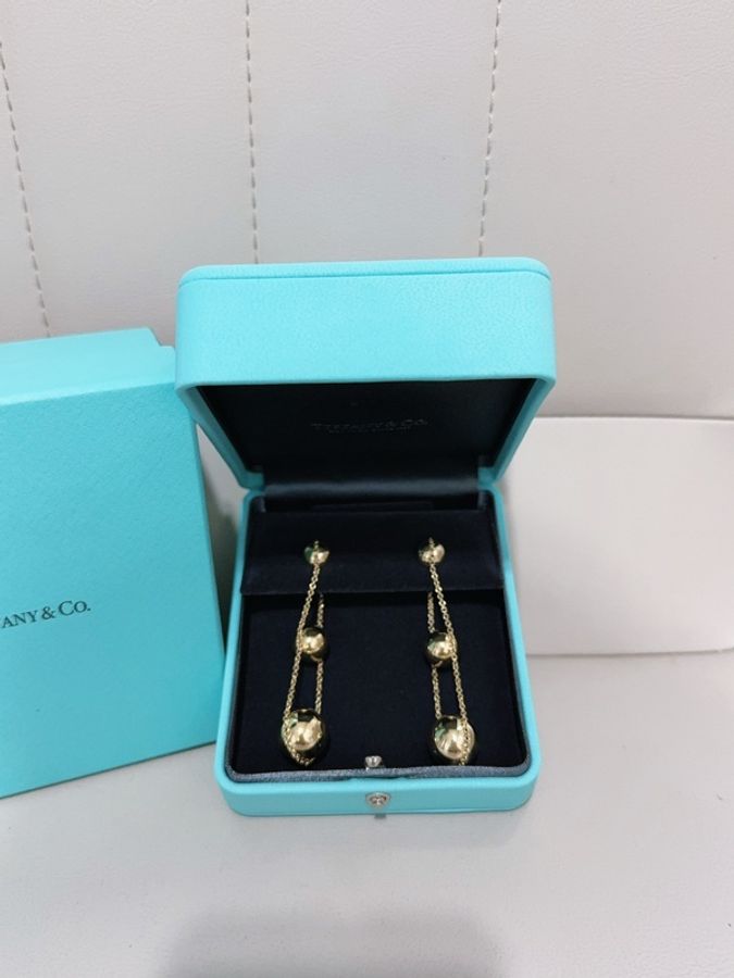 Tiffany 蒂芙尼 hardwear 三珠鏈條耳環-1