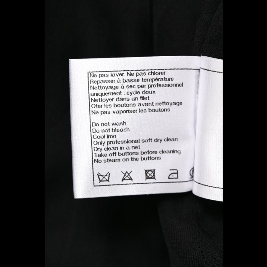 Chanel 20S屋顶系列秀款黑色双排扣百褶连衣裙上衣外套-9