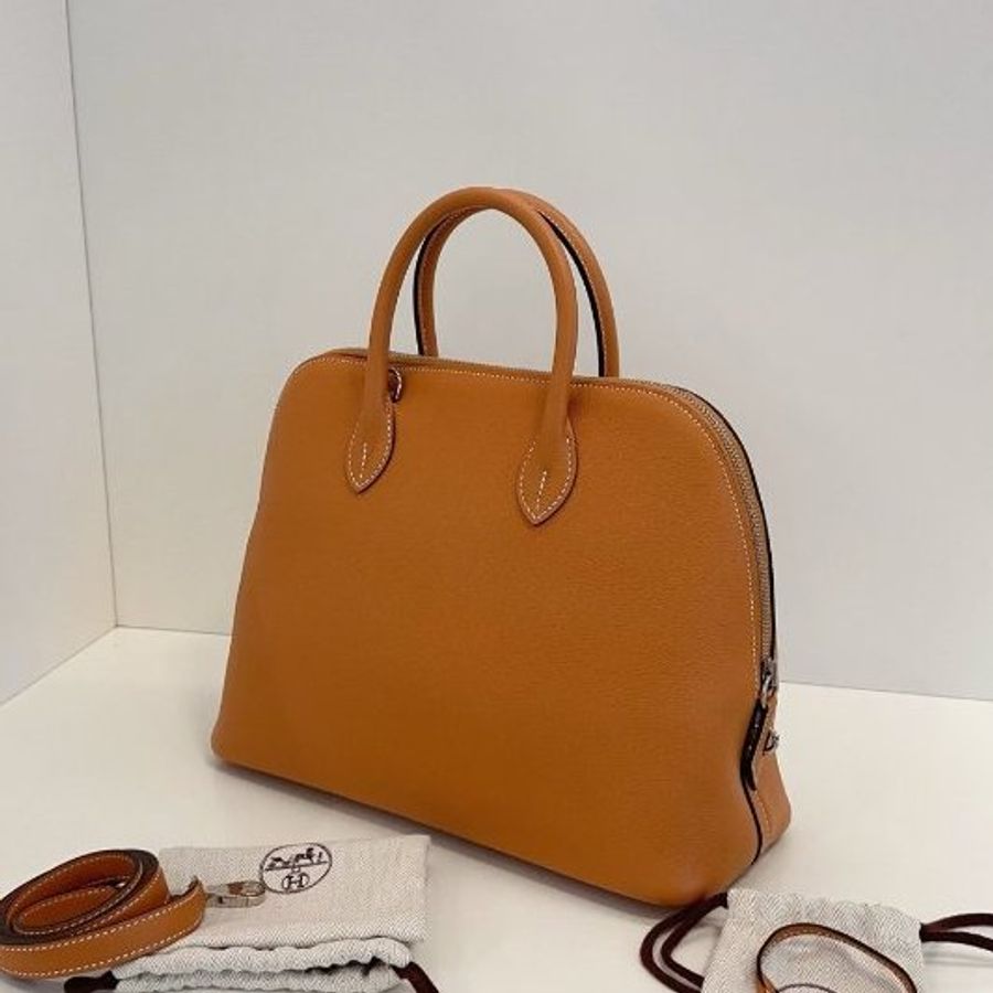 近新品 愛馬仕 Bolide保齡球 Evercolor皮-3