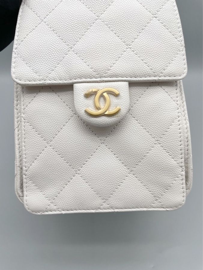 【CHANEL✨25 Bag 小號|白色金釦|近全新】-17