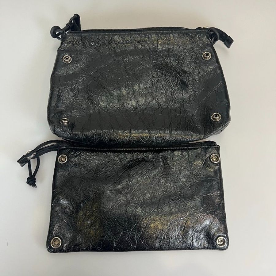 BALENCIAGA 873182 黑爆裂紋肩背包-8