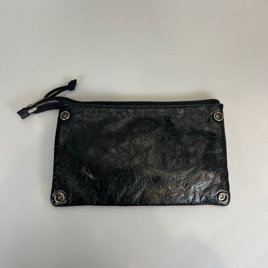 BALENCIAGA 873182 黑爆裂紋肩背包-10