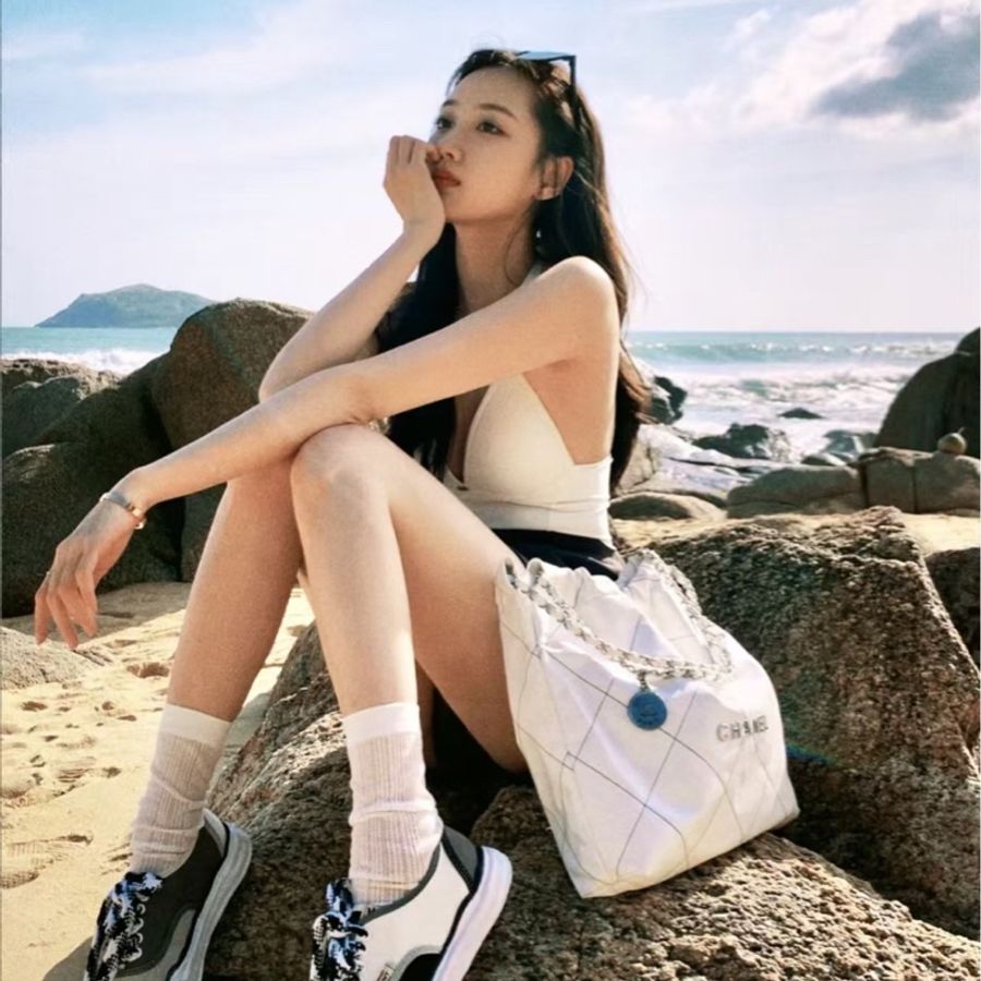 Chanel 22Bag 白銀 中號-2