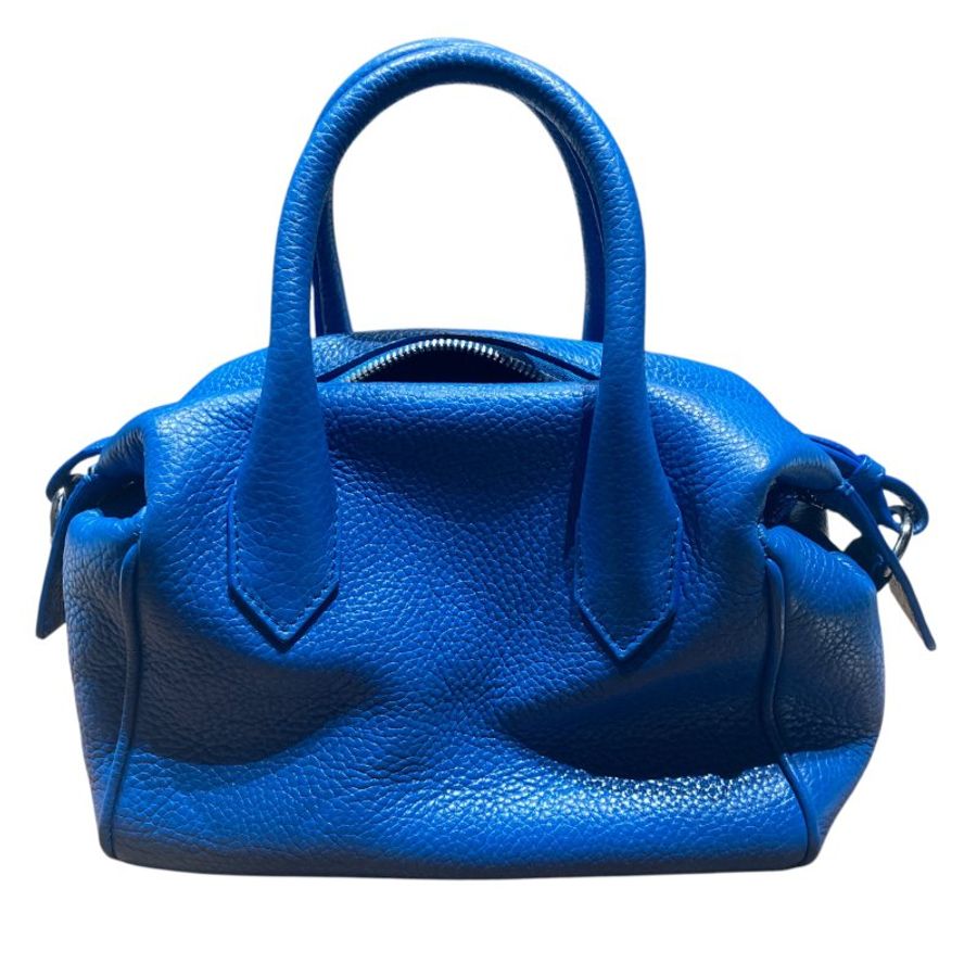 BALENCIAGA 巴黎世家 INFANTA MINI BOSTON BAG 藍色 皮革 銀釦-1