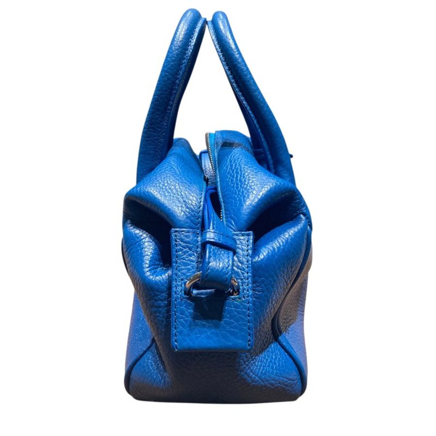 BALENCIAGA 巴黎世家 INFANTA MINI BOSTON BAG 藍色 皮革 銀釦-2