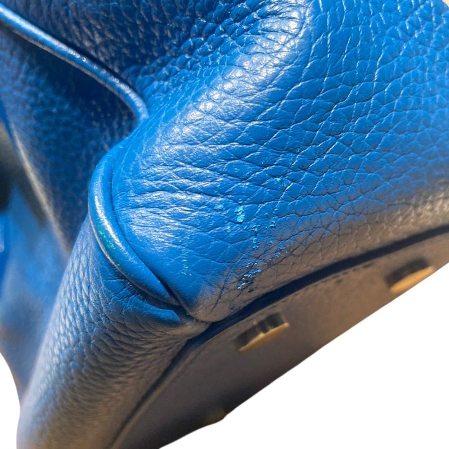 BALENCIAGA 巴黎世家 INFANTA MINI BOSTON BAG 藍色 皮革 銀釦-5