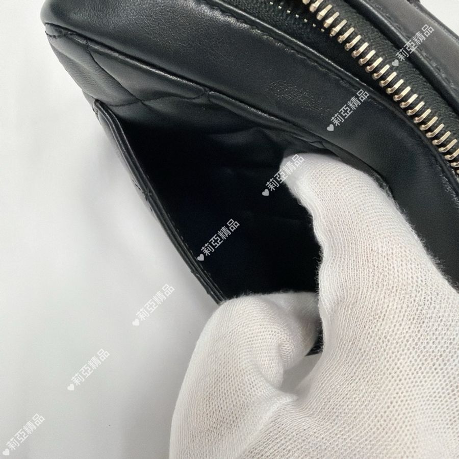 莉亞精品♡ Chanel AS3258 金扣核桃金球相機包 二手美包-9