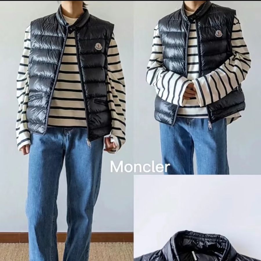 《仙闆名牌精品》MONCLER GUI GILET GUI VEST 黑色 輕羽絨 羽絨背心 防風背心-5
