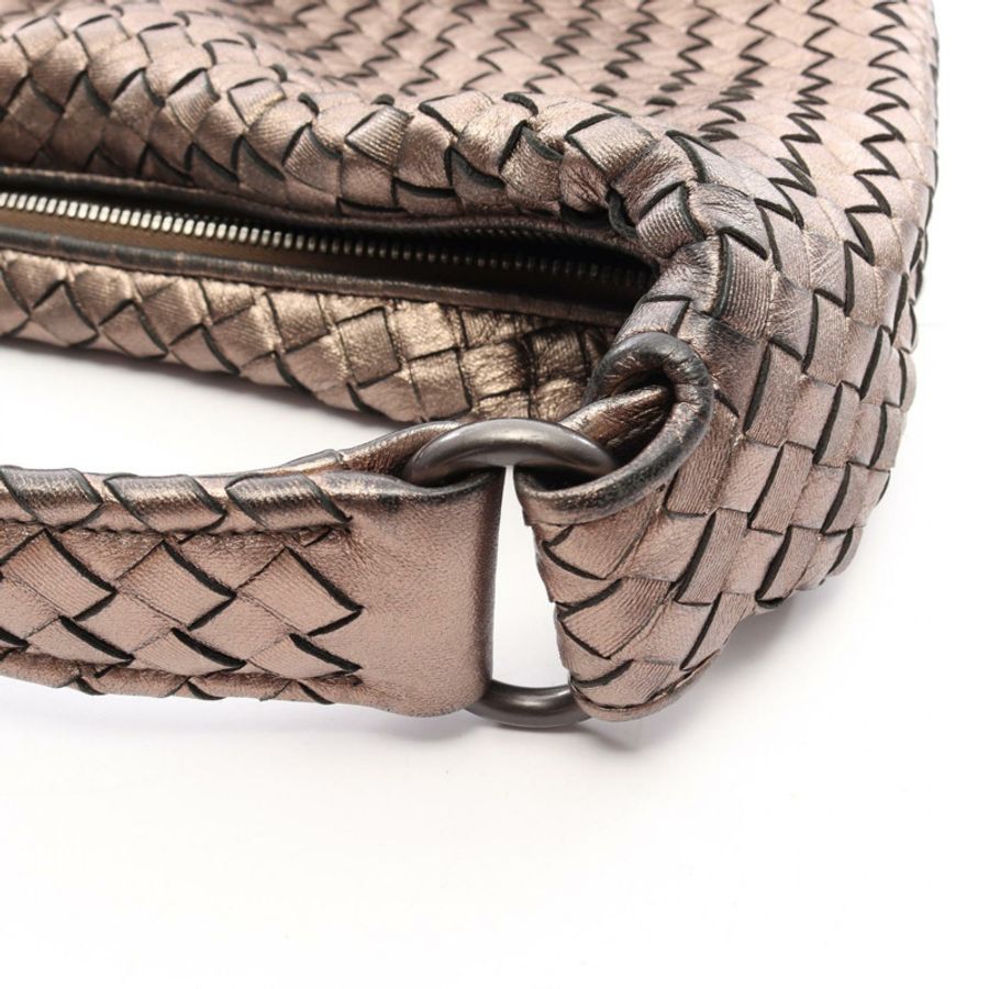 BOTTEGA VENETA Intrecciato 編織肩包 183659 皮革 金色 二手 女士-10