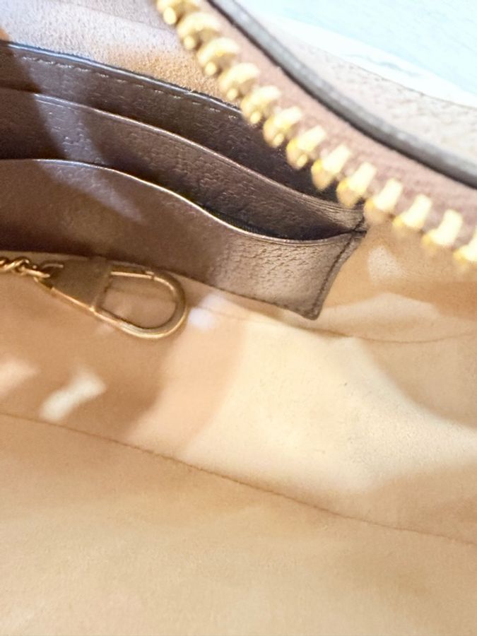 Gucci 咖PVC 咖牛皮金釦Ophidia 迷你手提包-19