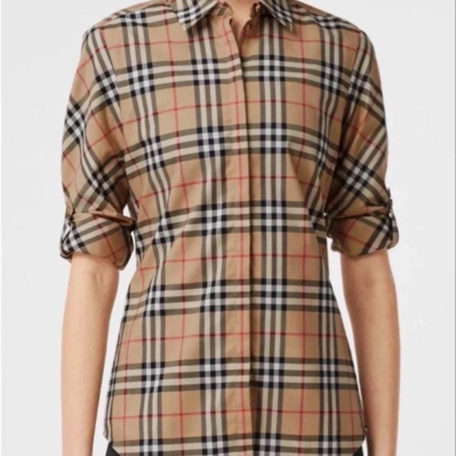 Burberry 格紋經典款襯衫 - 女-2