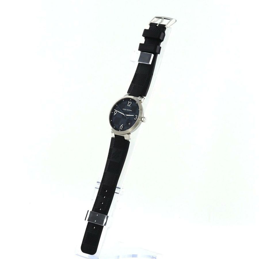 路易威登 Tambour Slim Damier QA026 SS 石英手錶-1