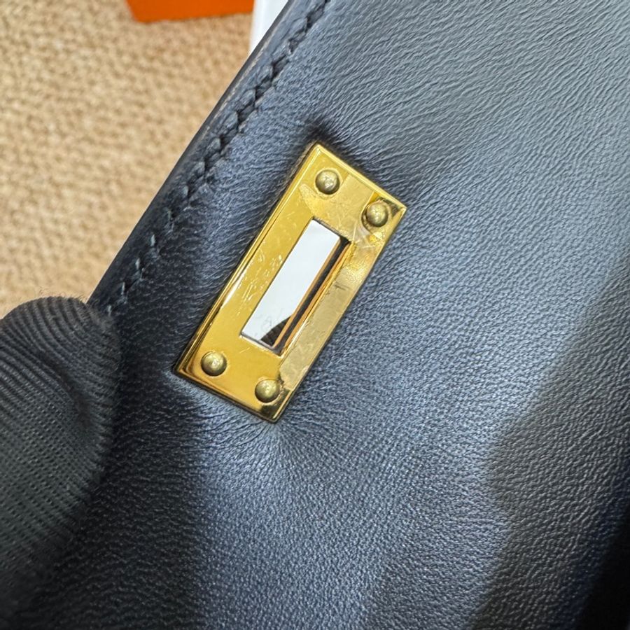 Hermes 愛馬仕 89 Noir 黑色 Box 牛皮 Mini Kelly II 二代 手提包 肩背包 金釦-19