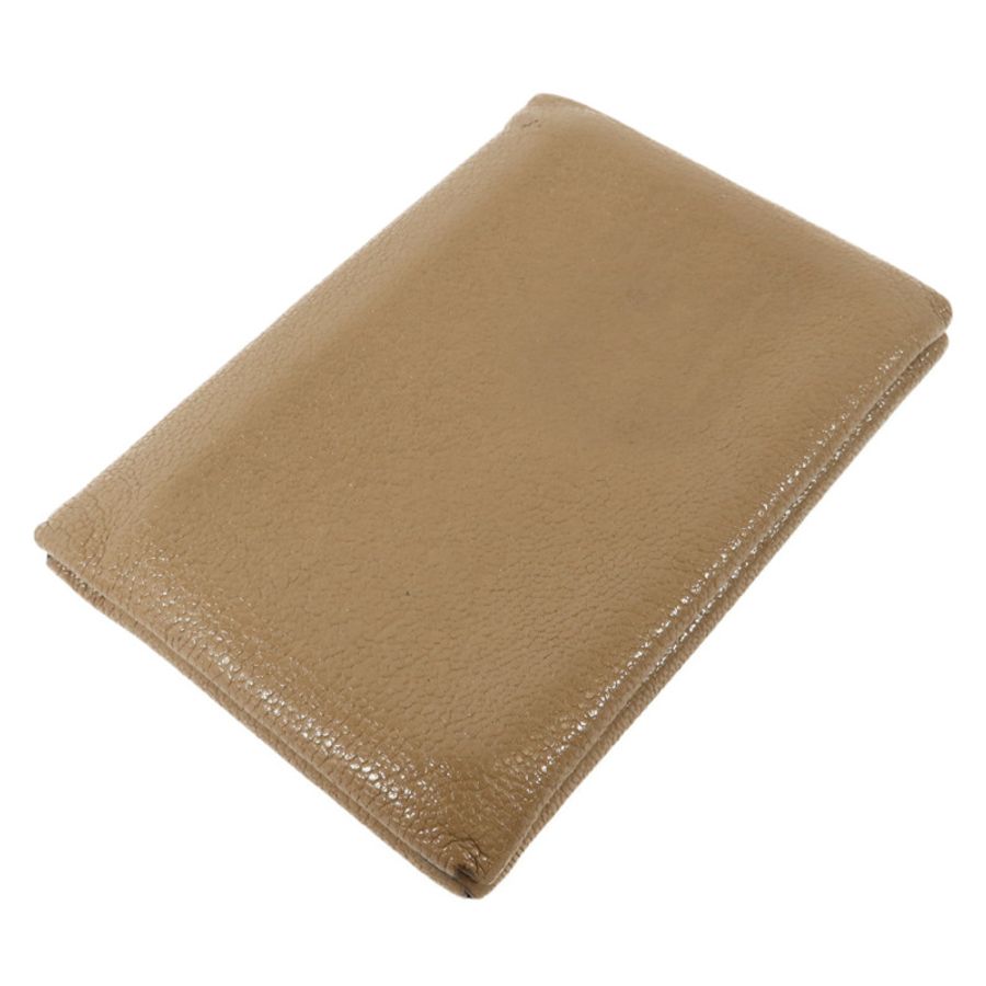 HERMES Chevre皮革Calvi Duo Compact Card Holder卡片套Etoupe-2