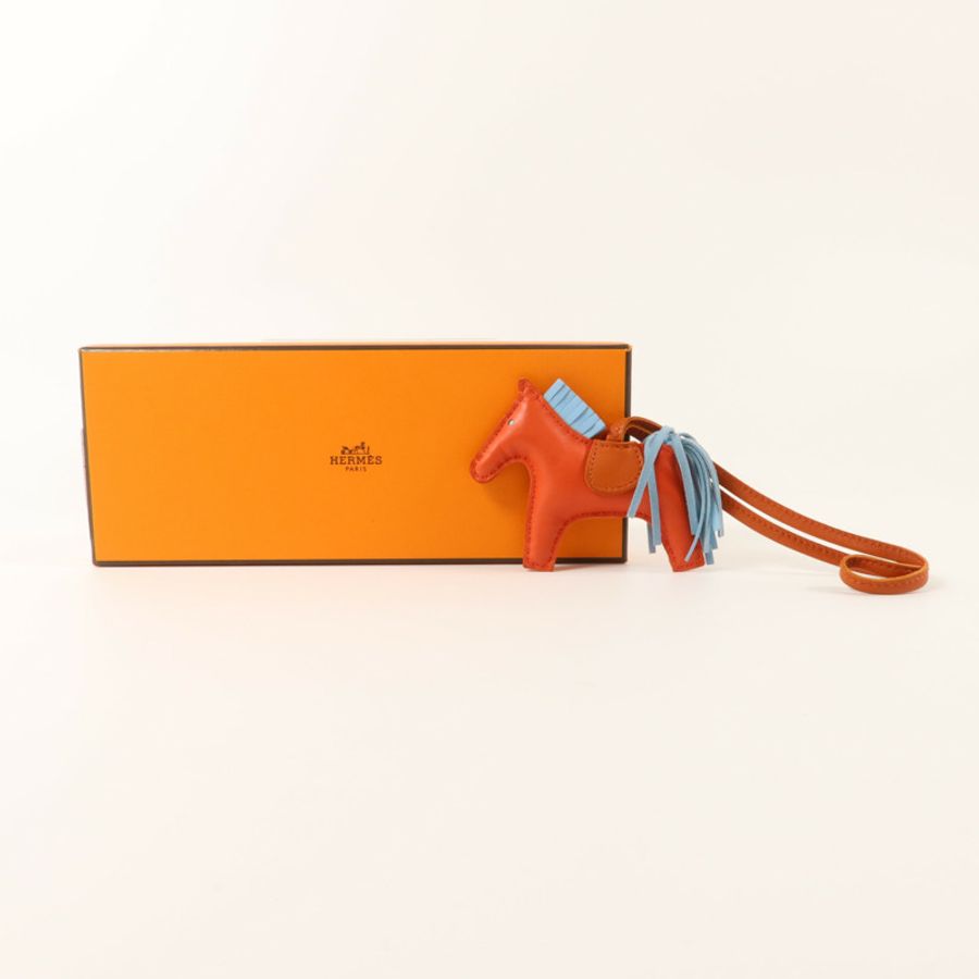 HERMES Milo皮革Rodeo PM掛飾Capucine/Celeste/Cornaline-6