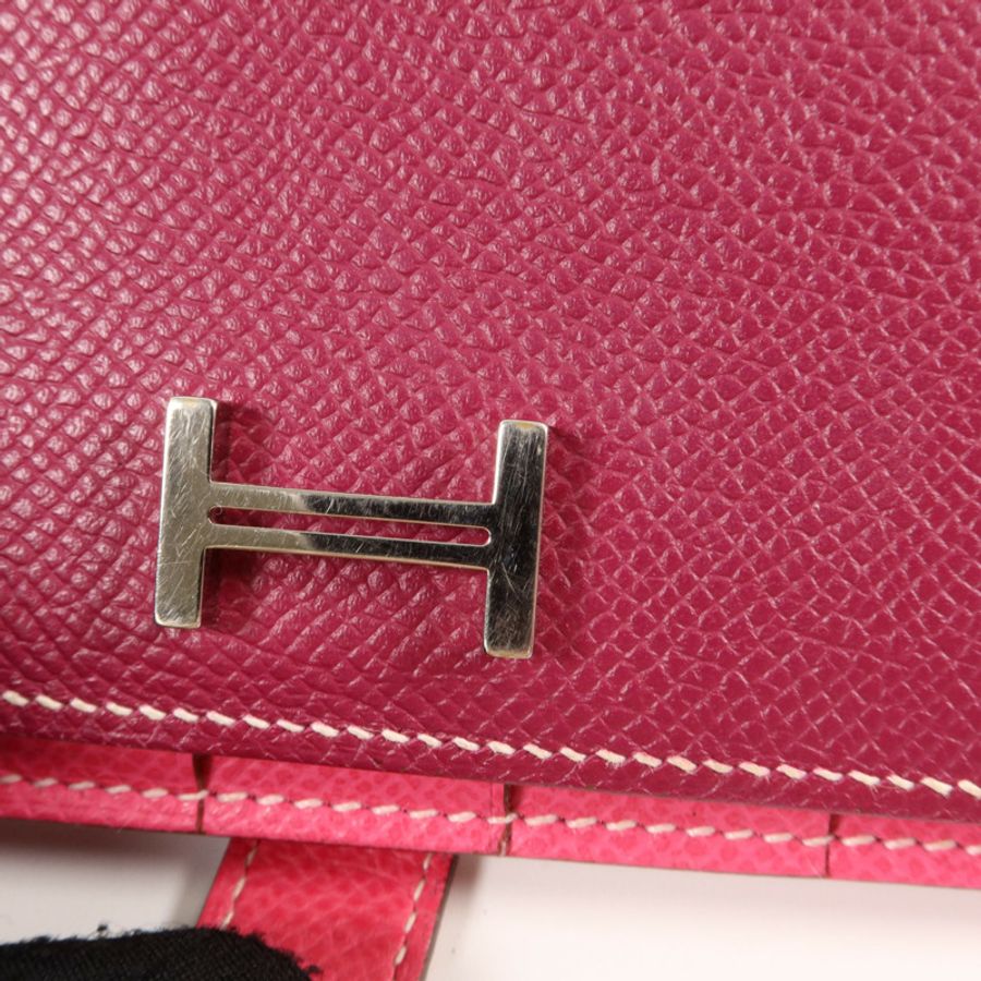 HERMES Epsom皮革Bearn W Snap長錢包Tosca/Rose Tyrien-8