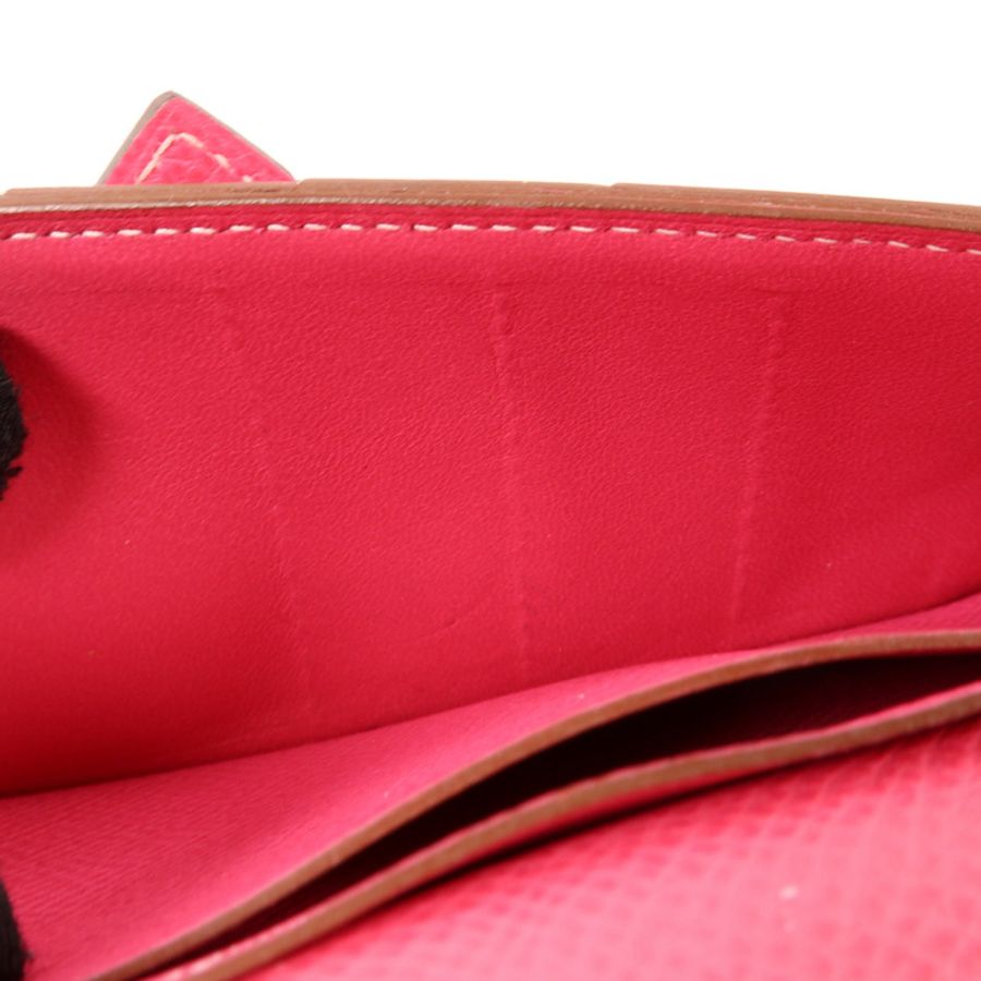 HERMES Epsom皮革Bearn W Snap長錢包Tosca/Rose Tyrien-18