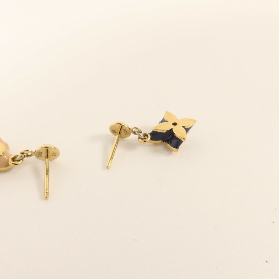 LOUIS VUITTON 銅/琺瑯Monogram Sweet Charms Earrings Set耳環-6
