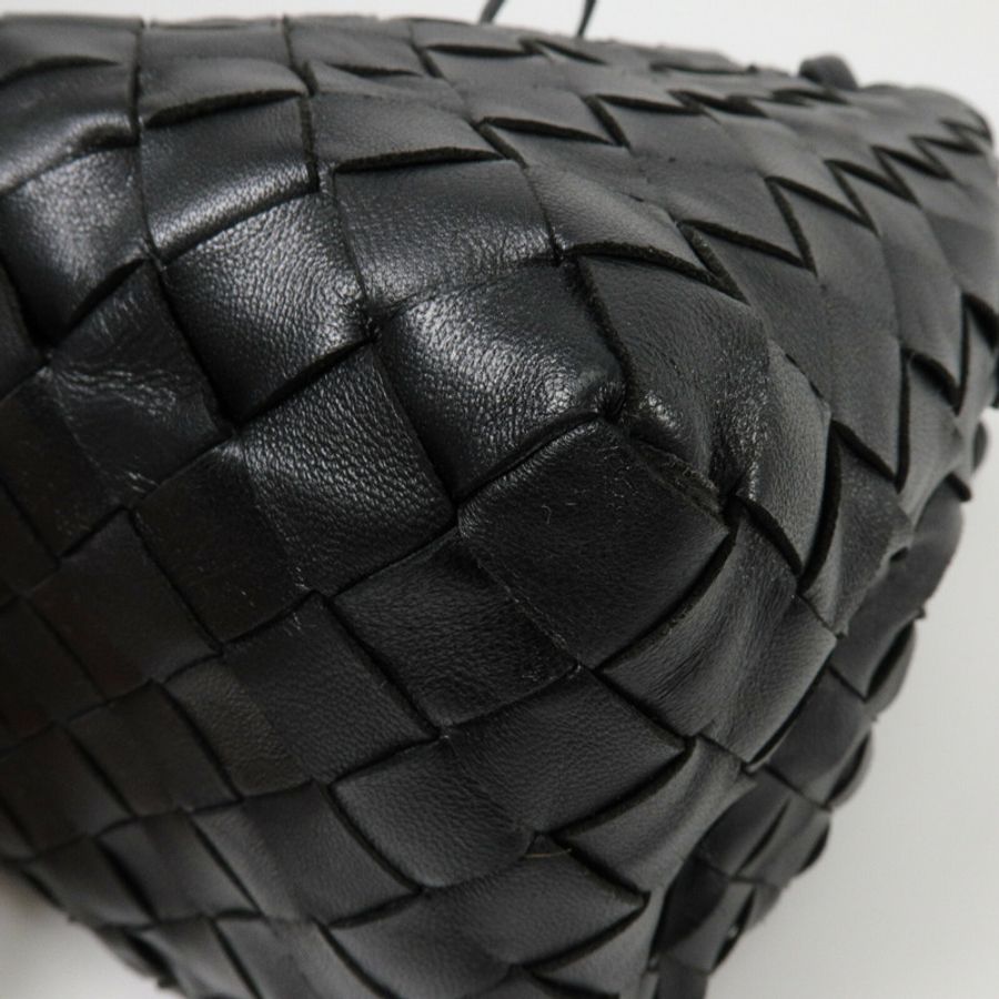 BOTTEGA VENETA 羊皮皮革Intrecciato Small Drawstring Bucket肩背袋-10