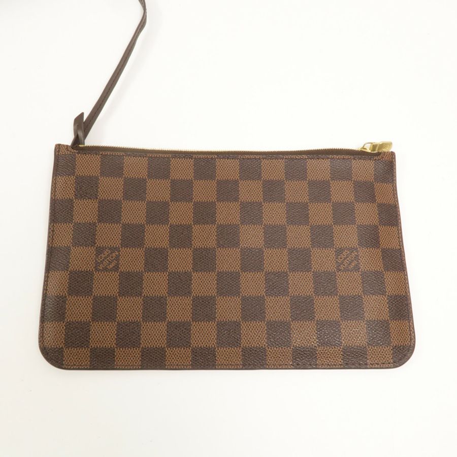 LOUIS VUITTON Damier Neverfull MM金扣手挽袋/肩背袋-9
