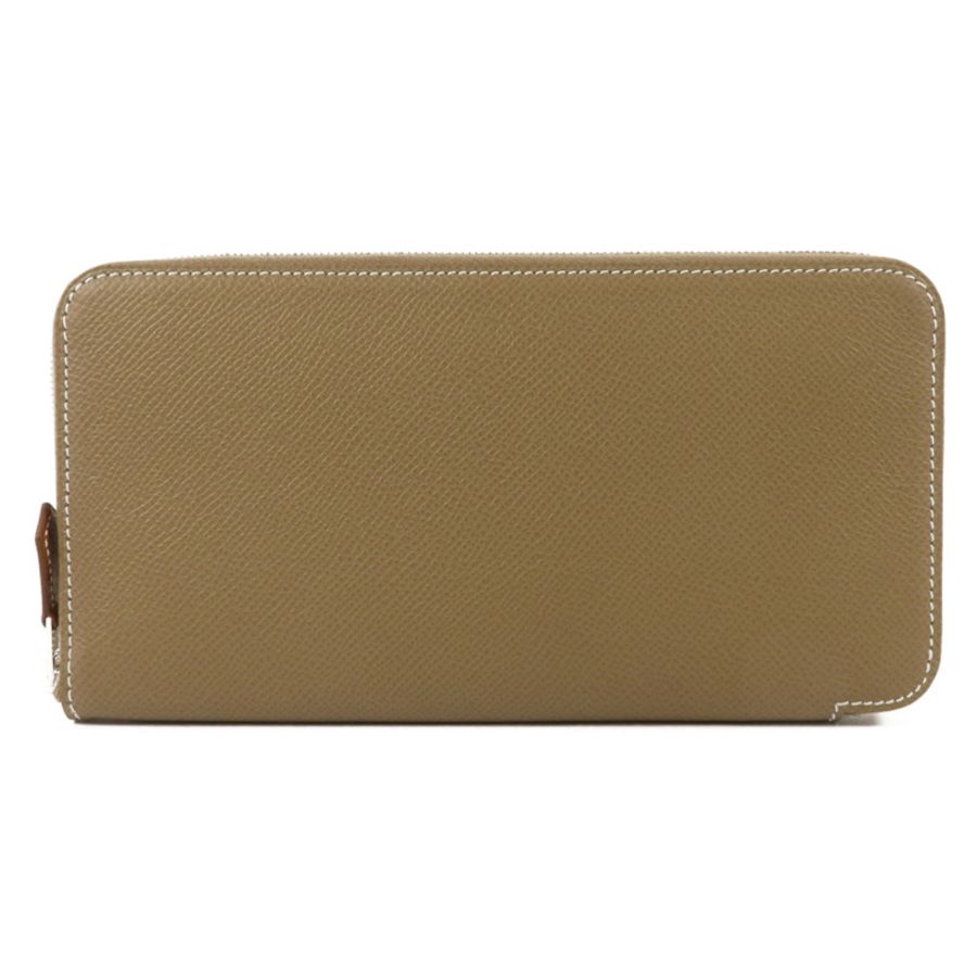 HERMES Epsom皮革Silk In Long Wallet長錢包Etoupe-1