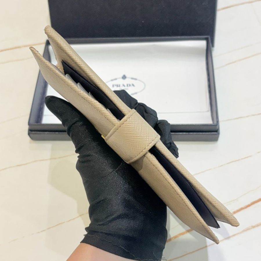 PRADA Saffiano 拚色對開長夾-4