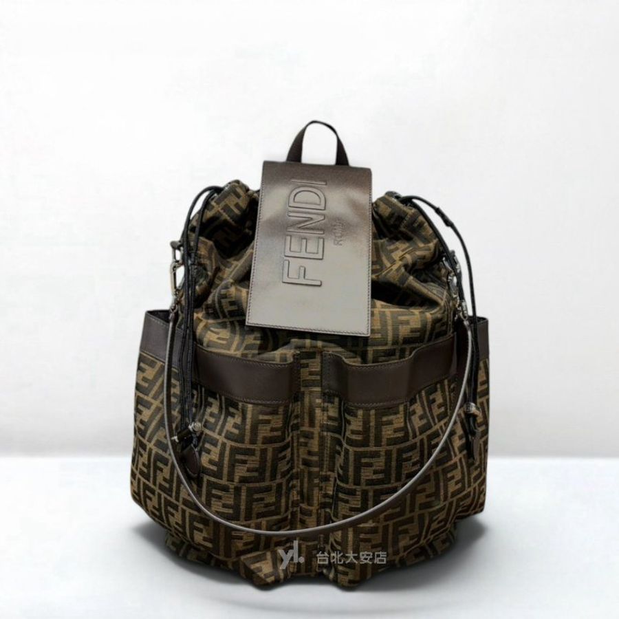 A13423-FENDI Strike 經典老花緹花布2WAY後背包7VZ056AG0M-0