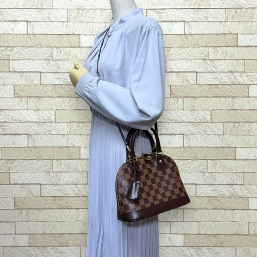 路易威登 Alma BB Damier 背包，N40606 棕色，女士，LOUIS VUITTON，雙向手提-1