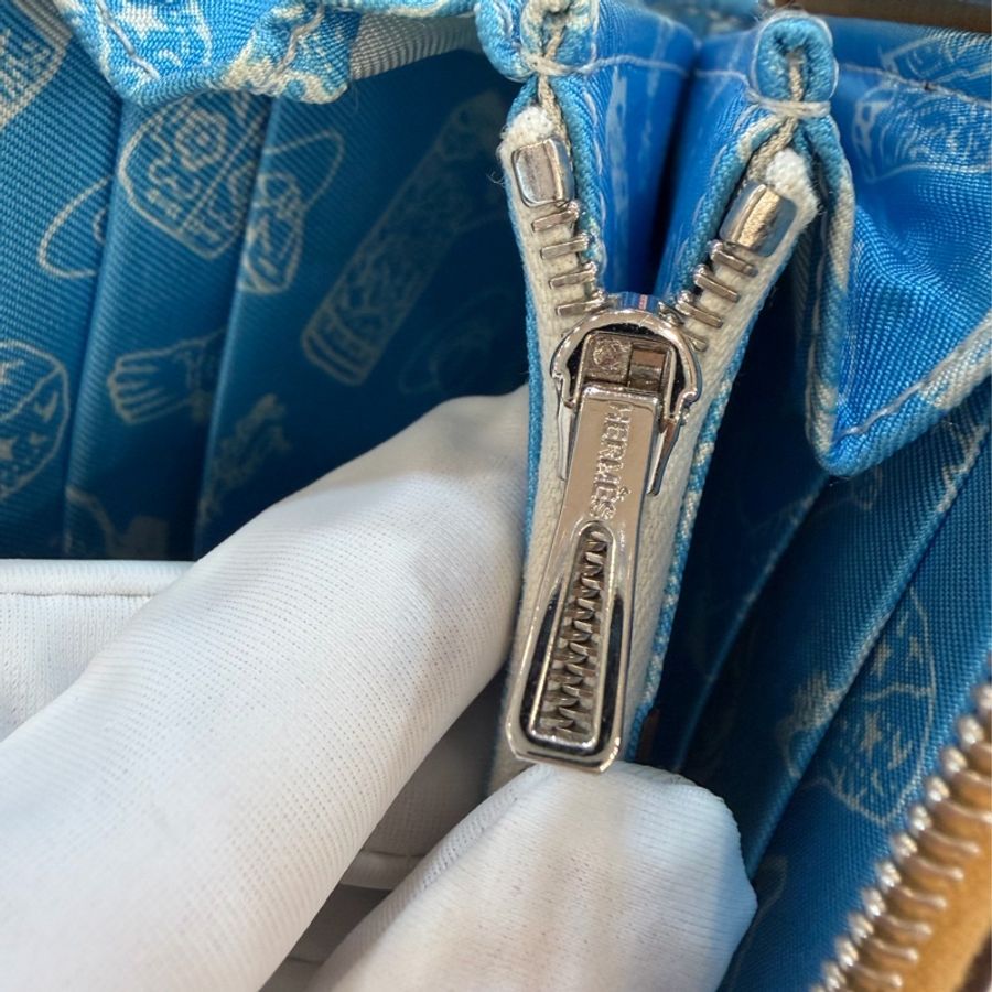 HERMES SILK IN H LOGO EPSOM皮 ㄇ字 駝色  絲巾 拉鍊 零錢包 信用卡夾 短夾 名片夾 錢包 皮夾-40