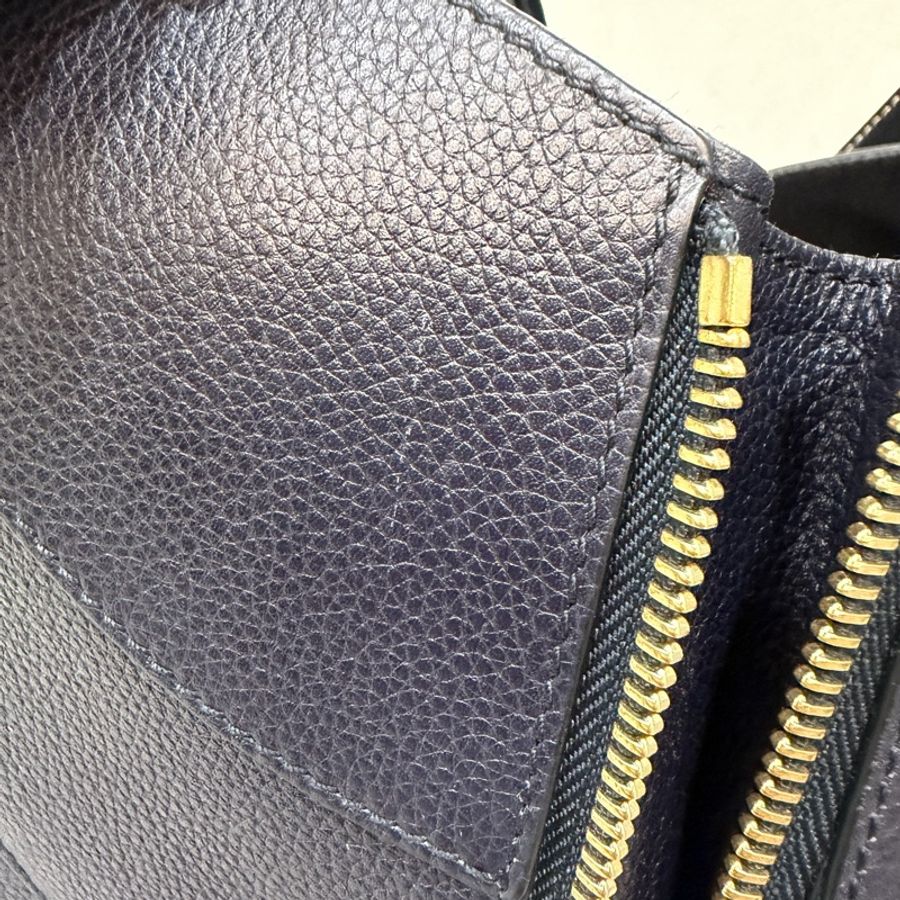 LOEWE A583S35X29 Hammock bag午夜藍皮革金釦吊床包｜ 肩背包 吊床包-23