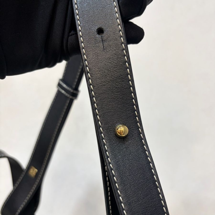 LOEWE A583S35X29 Hammock bag午夜藍皮革金釦吊床包｜ 肩背包 吊床包-40
