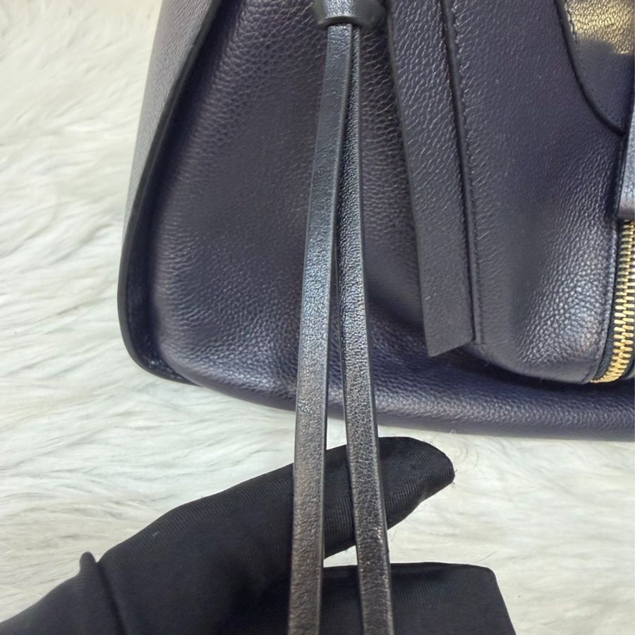 LOEWE A583S35X29 Hammock bag午夜藍皮革金釦吊床包｜ 肩背包 吊床包-49