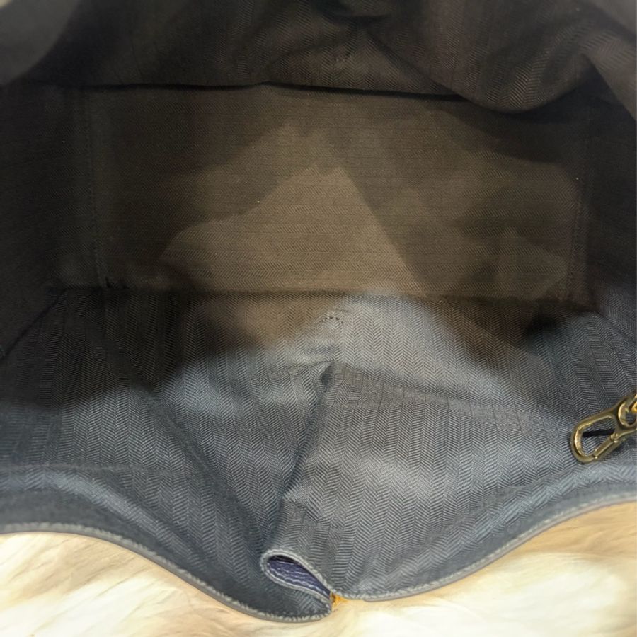 LOEWE A583S35X29 Hammock bag午夜藍皮革金釦吊床包｜ 肩背包 吊床包-53