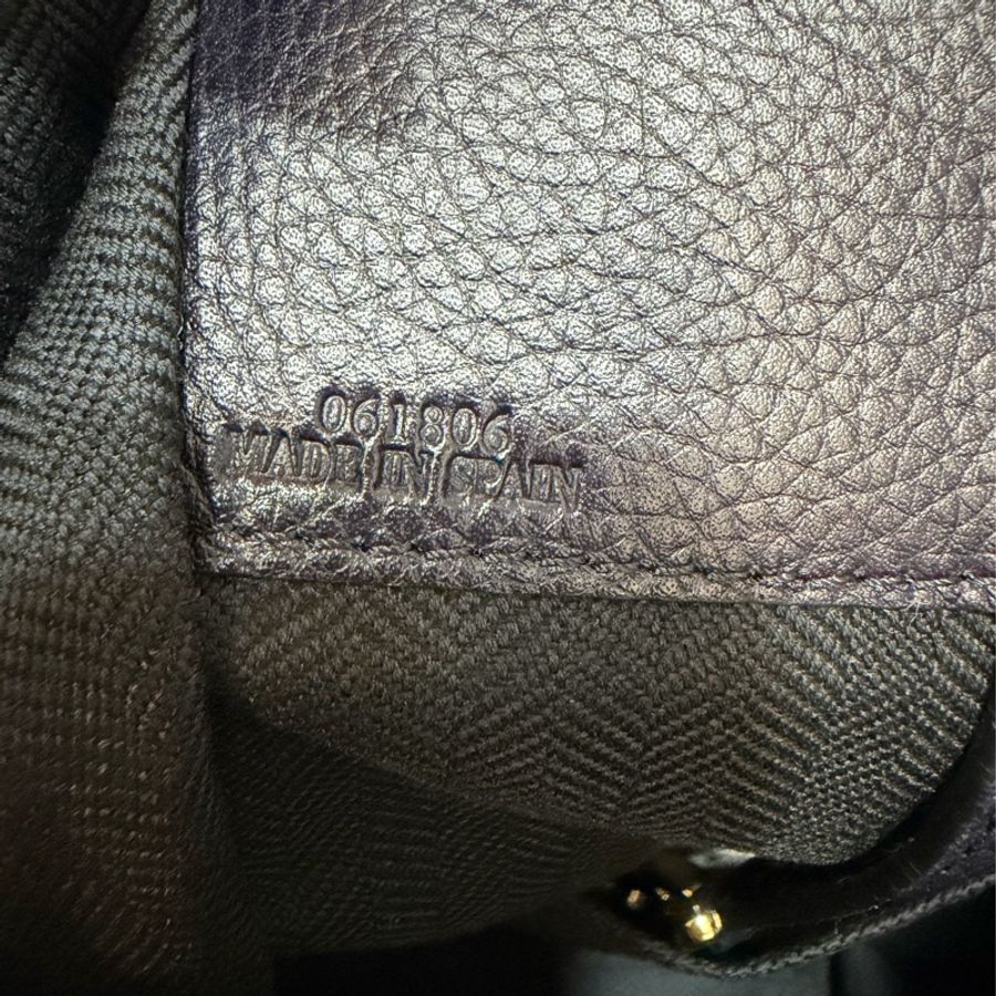 LOEWE A583S35X29 Hammock bag午夜藍皮革金釦吊床包｜ 肩背包 吊床包-62