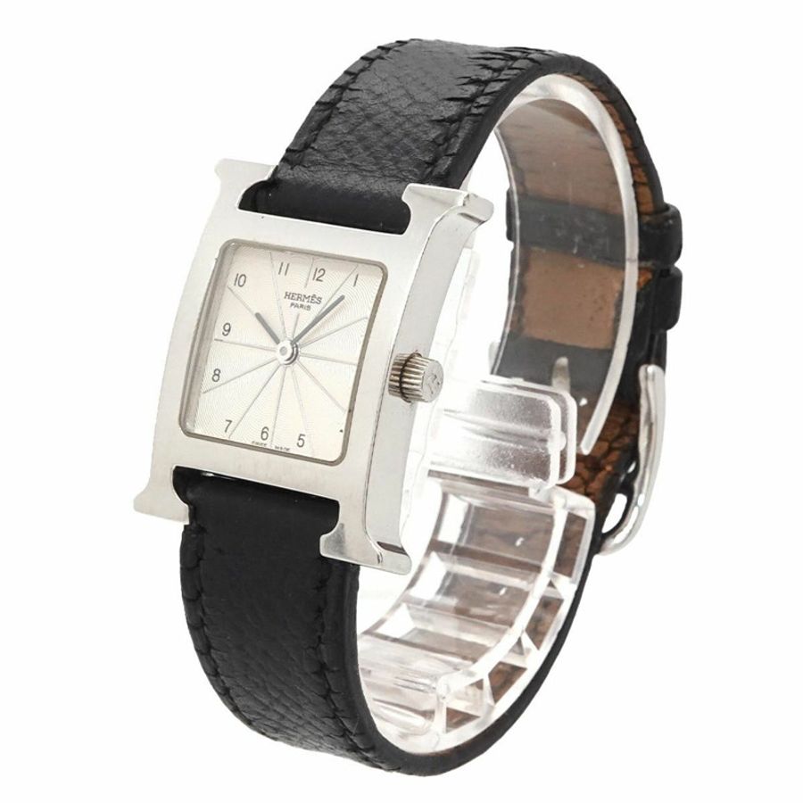 愛馬仕 H-Watch HH1 210 女士腕錶 銀色 黑色 石英錶 H-1