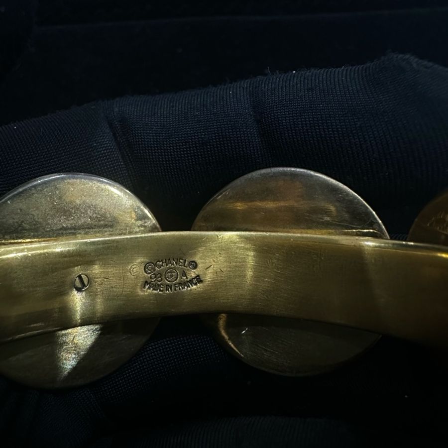 CHANEL/香奈兒 Coin 品牌標識 鍍金 手鐲 女款 金色-5
